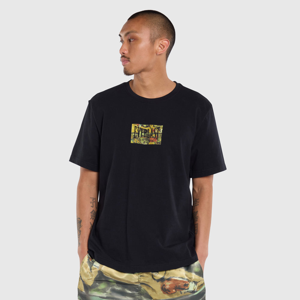 Coney Island Watercolour Short Sleeve Graphic Tee - Black