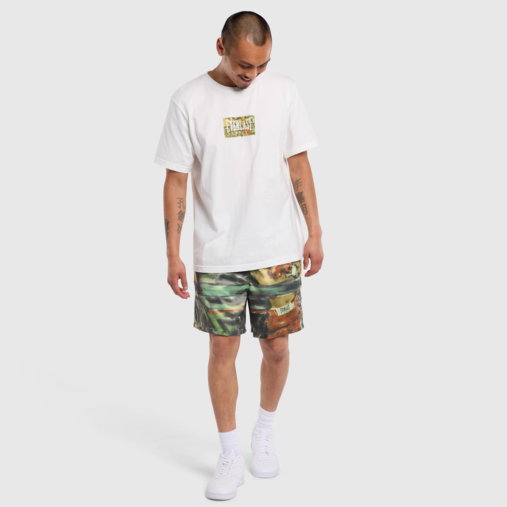 Coney Island Watercolor Short Sleeve Graphic Tee - Cream