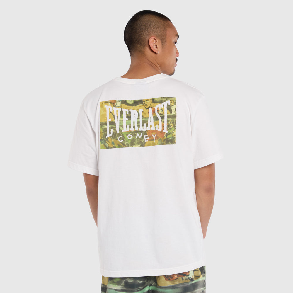 Coney Island Watercolor Short Sleeve Graphic Tee - Cream